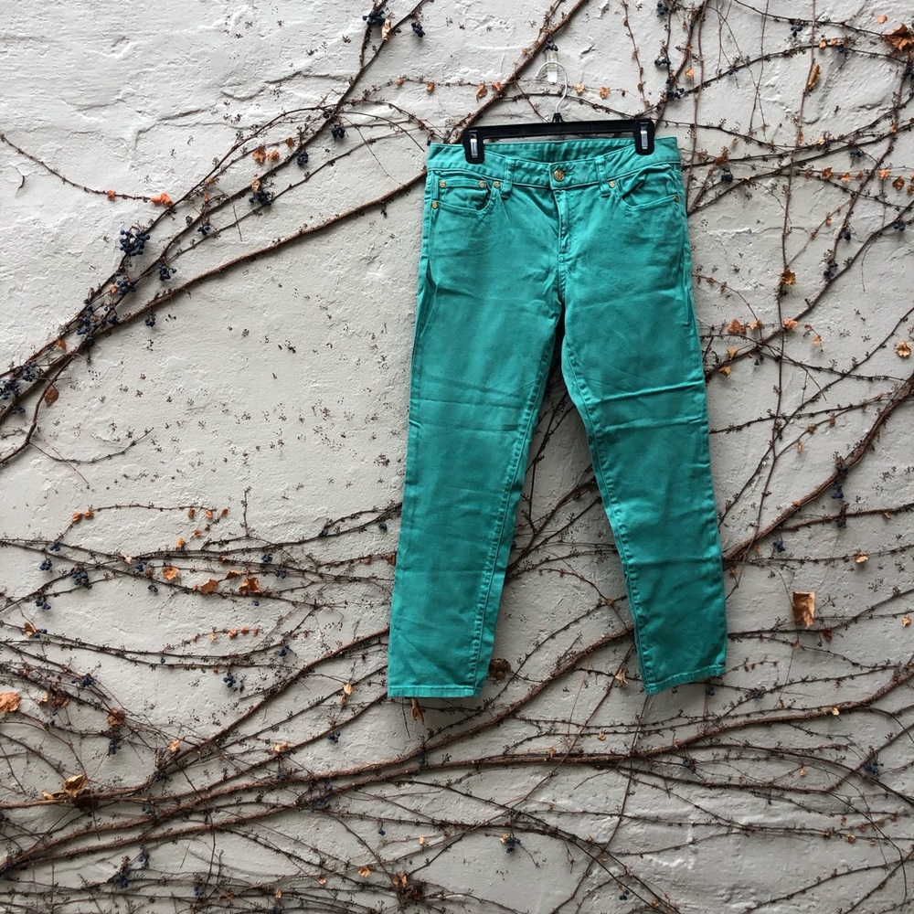 Tory Burch Emerald Colored Jeans